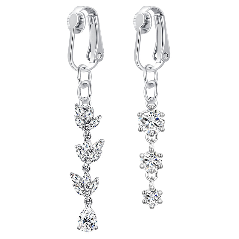 Glitter Long pendant ear cuff