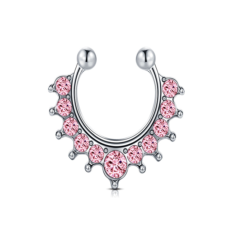 Point Drill HorseShoe Fake Nose Ring Hoop