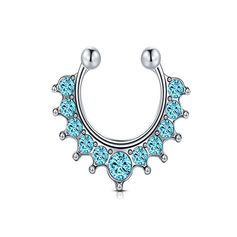 Point Drill HorseShoe Fake Nose Ring Hoop