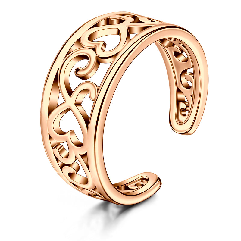 Rose Gold Hollow pattern foot ring