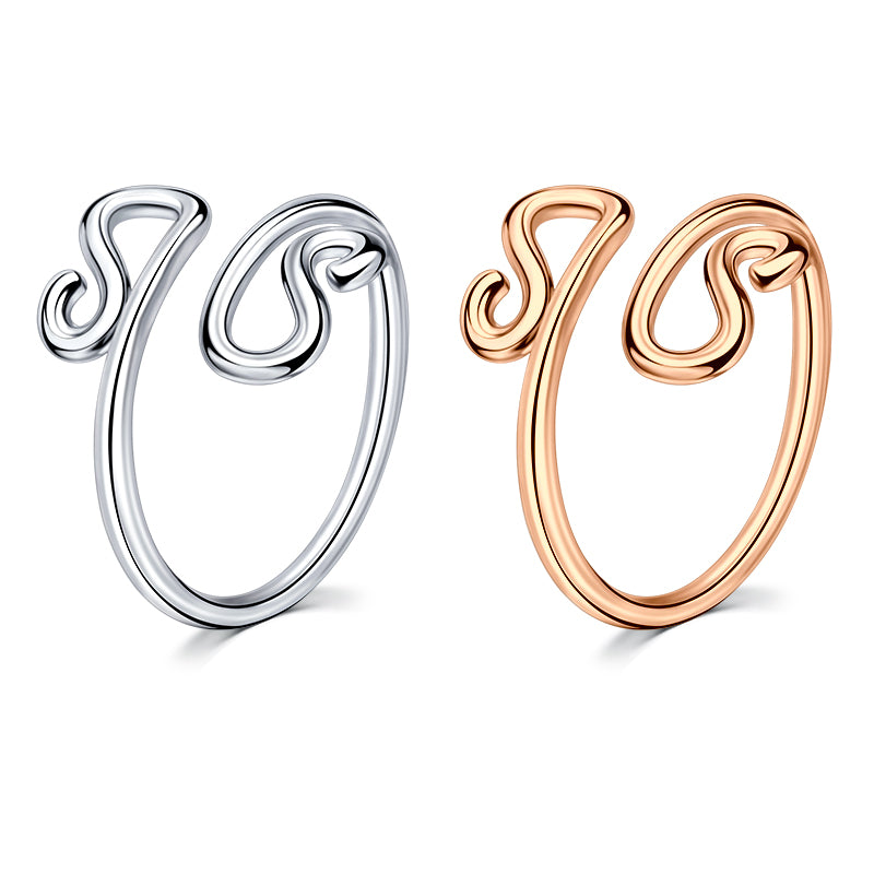 Classic S-shaped hoop foot ring