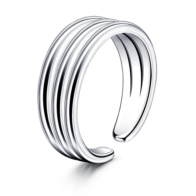 Silver Three layer foot ring
