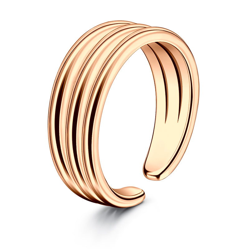 Rose Gold Three layer foot ring