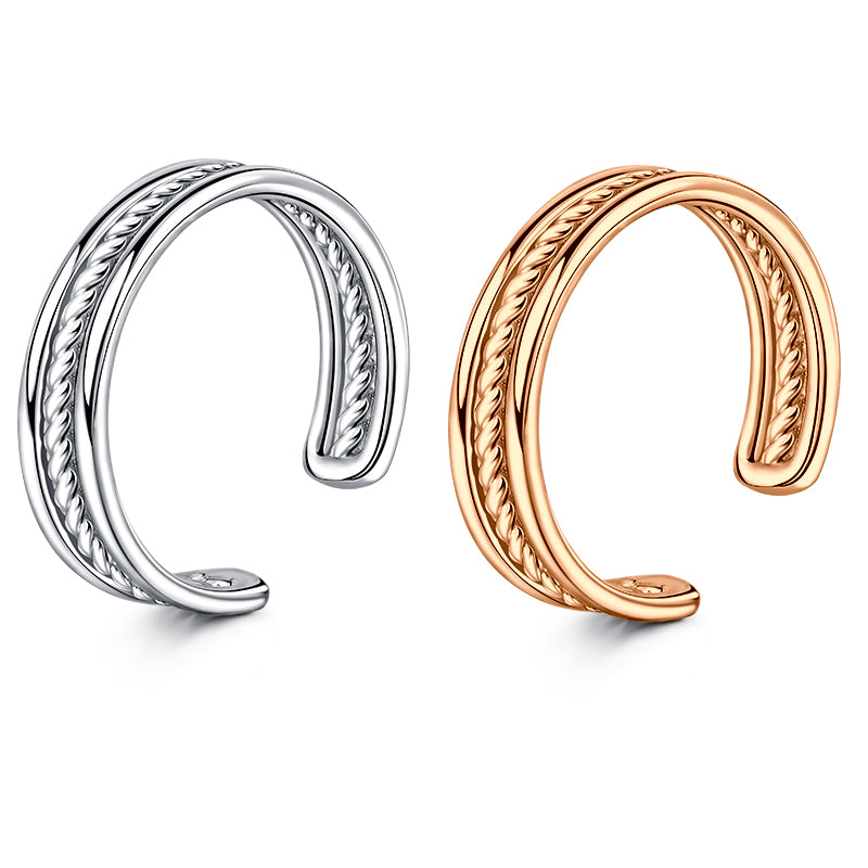 Mulit-color Twist three-layer foot ring