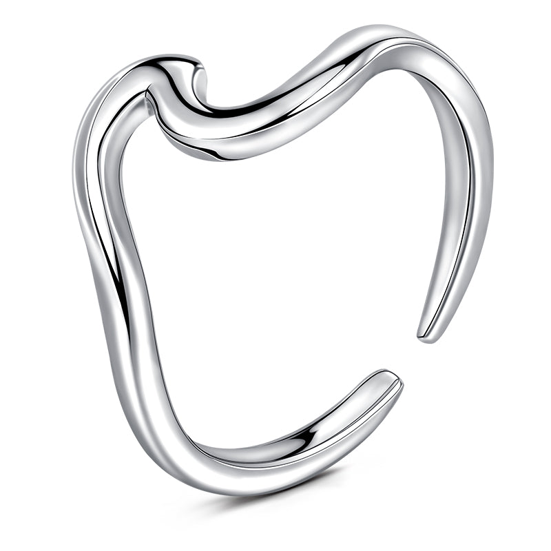Silver Wave toe ring