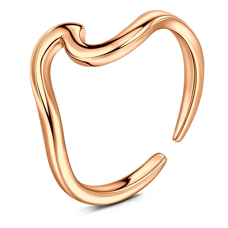 Rose Gold Wave toe ring