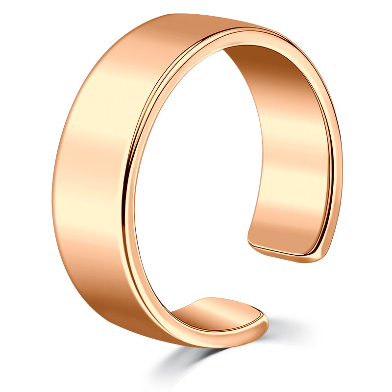 Rose Gold Large plain ring foot ring