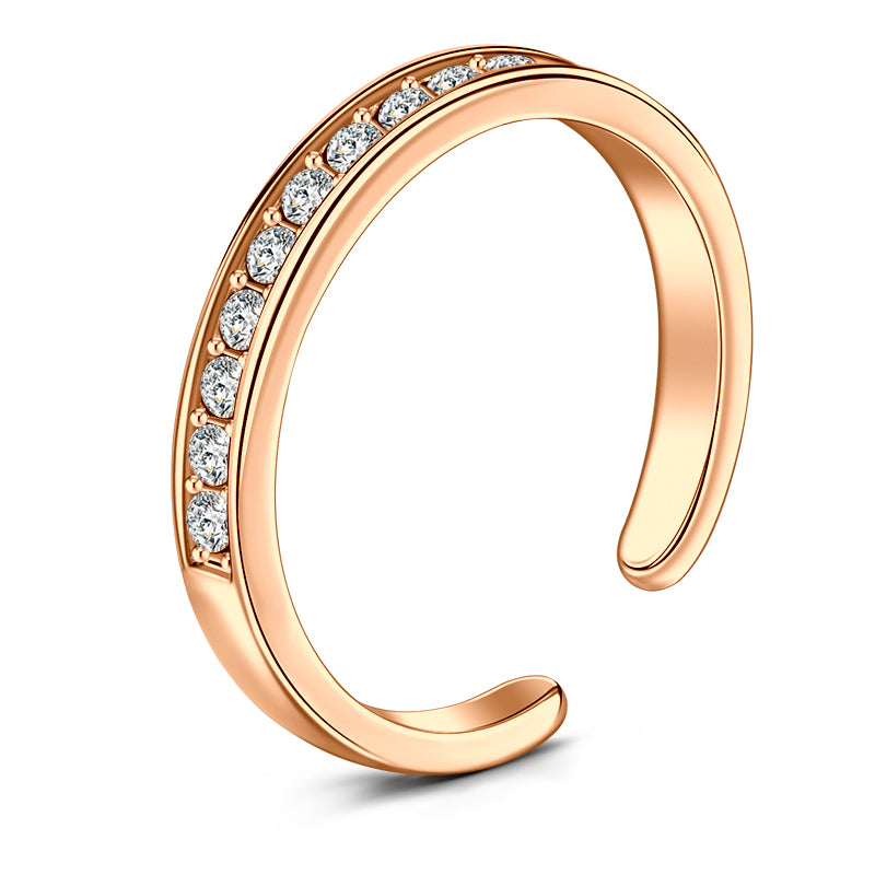 Rose Gold Diamond toe ring