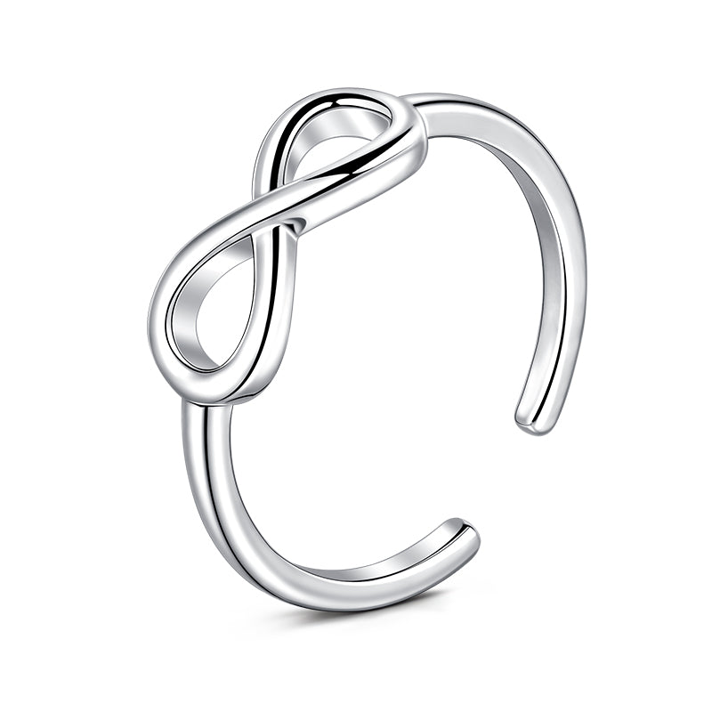 Silver Eight character toe ring