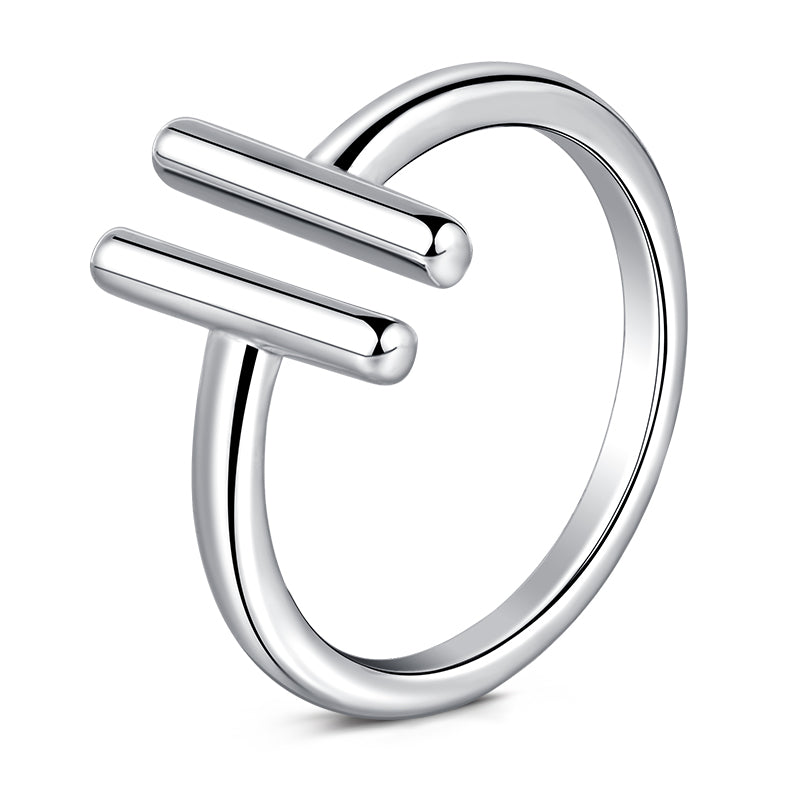 Silver Parallel bars toe ring