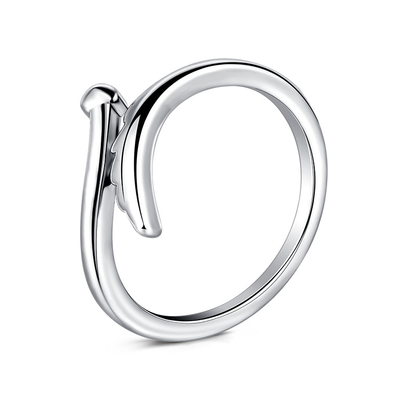 Silver Single-wing toe ring