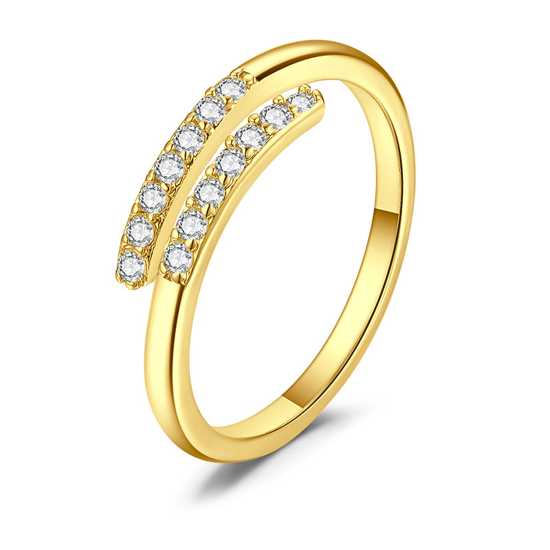 Gold Parallel toe ring