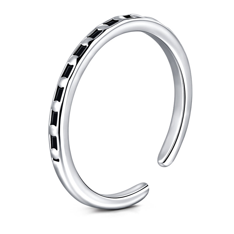 Silver Dent toe ring