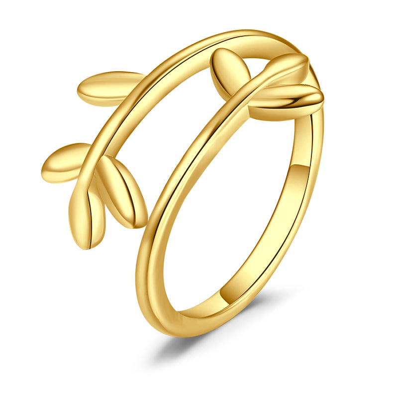 Gold Three leaf toe ring