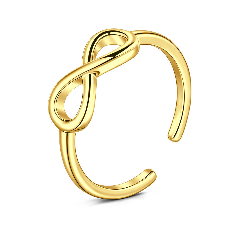 Gold Eight character toe ring