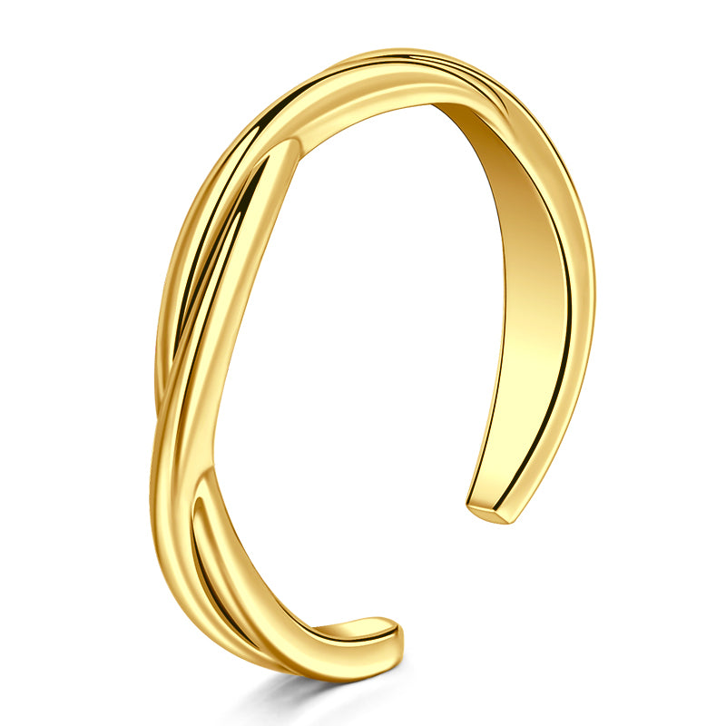 Gold Cross Toe Ring