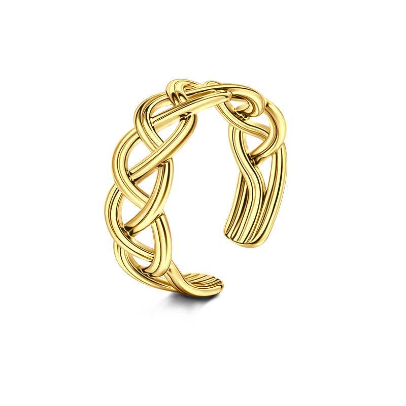 Gold Cross Wide Toe Ring