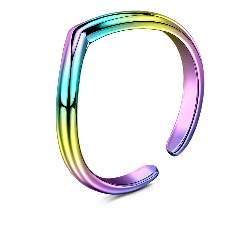 Rainbow Pointed toe ring