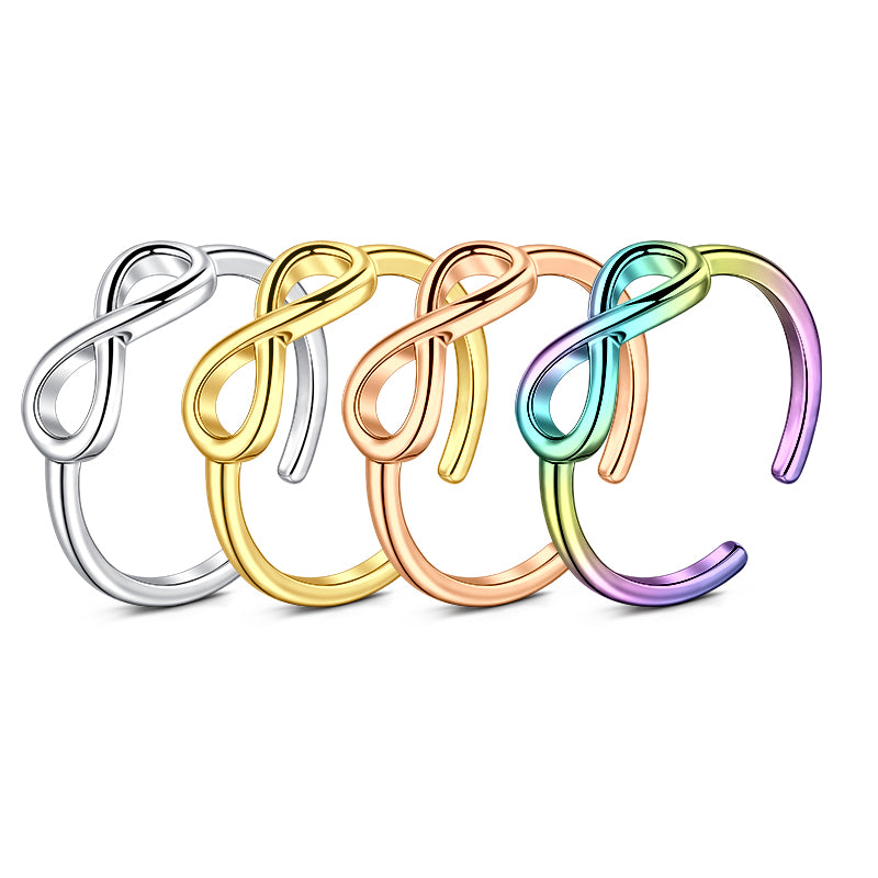Mulit-color Eight character toe ring