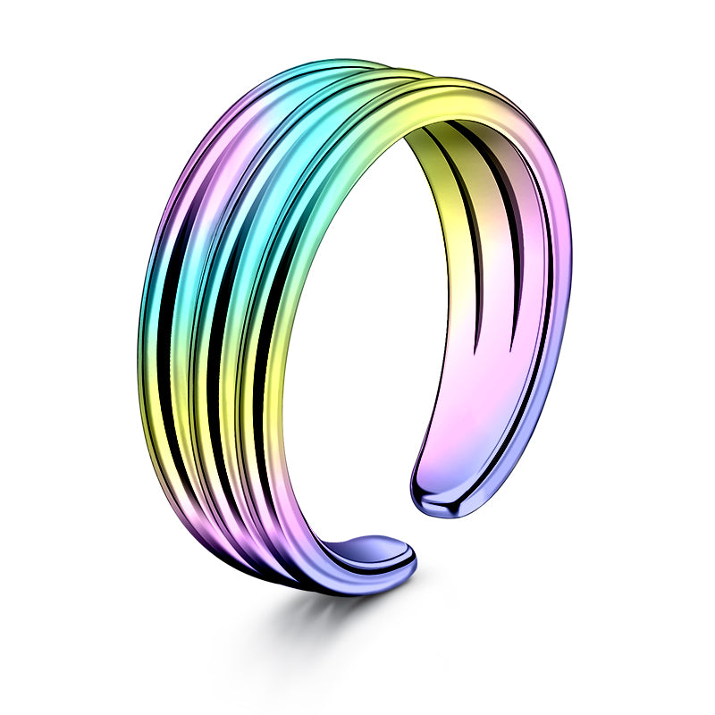 Rainbow Three layer foot ring