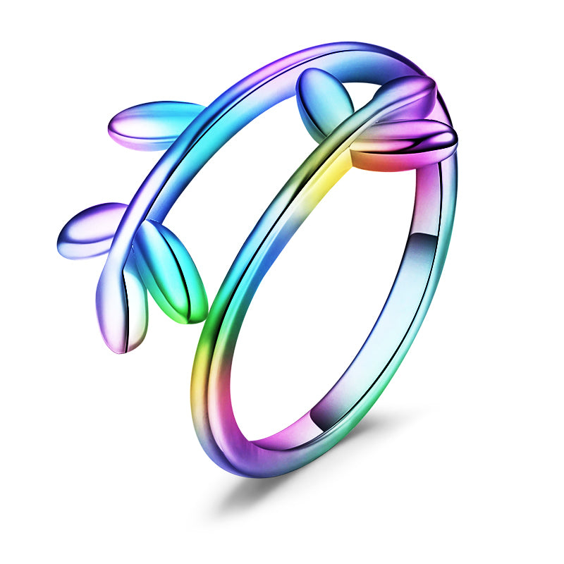 Rainbow Three leaf toe ring