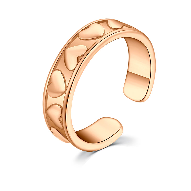 Rose Gold Relief love toe ring