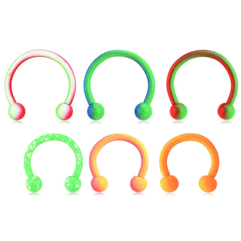 16G 10MM Septum Ring Horseshoe Ball Helix Earring Jewelry
