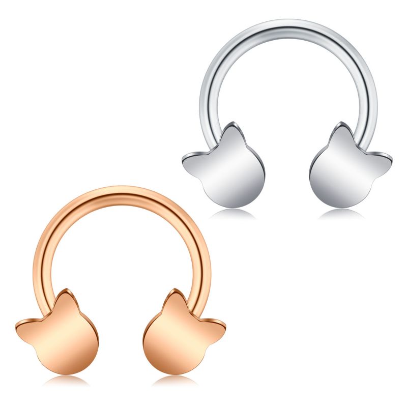 Septum Ring 16G 8MM Horseshoe Cat Helix Earring Jewelry