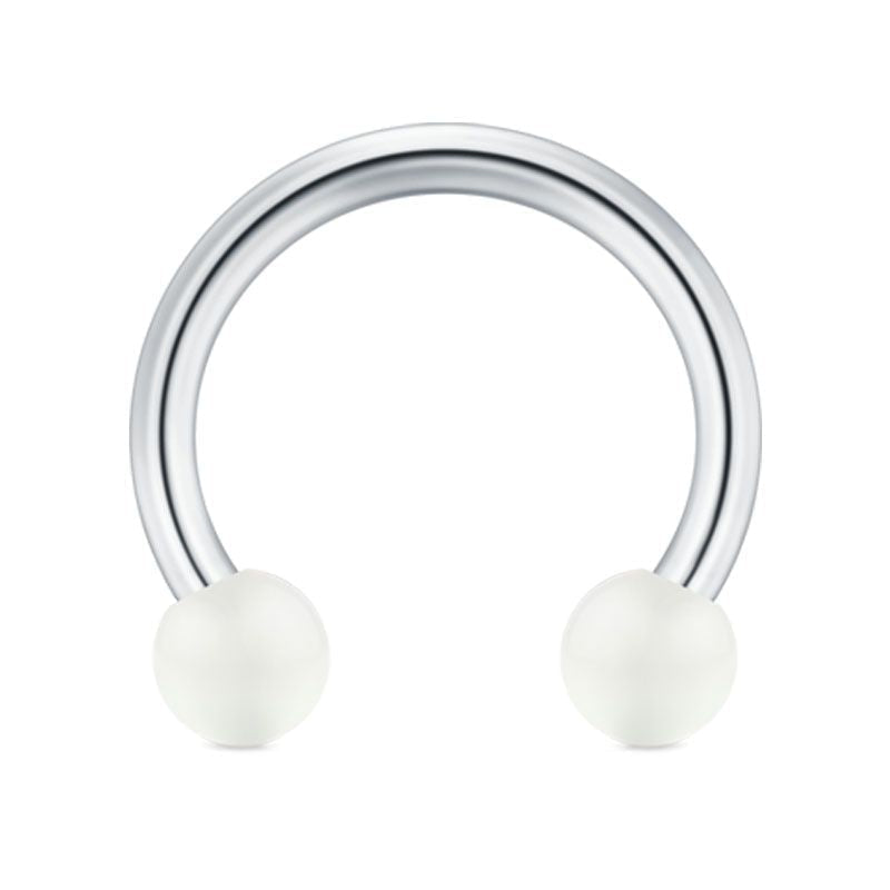Glow Balls in the Dark 16G Septum Ring Piercing