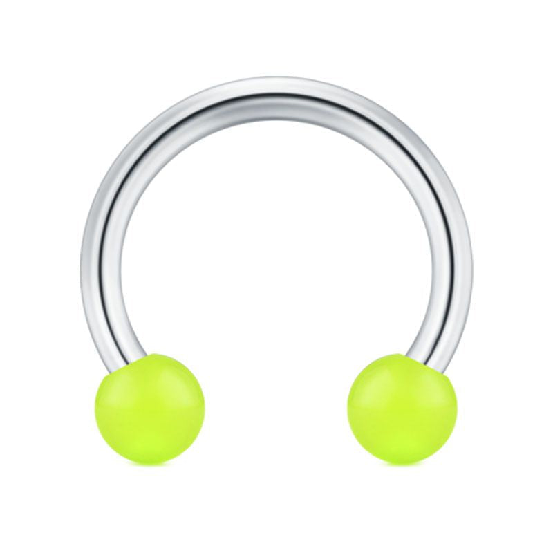Glow Balls in the Dark 16G Septum Ring Piercing