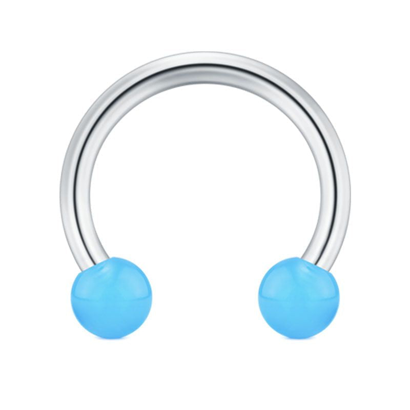 Glow Balls in the Dark 16G Septum Ring Piercing