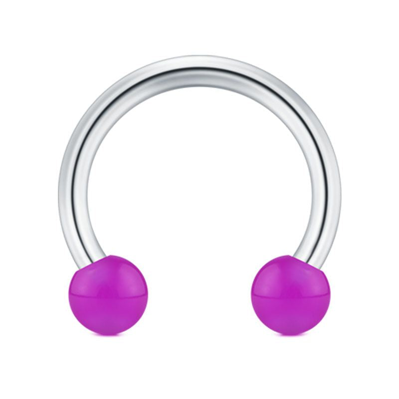Glow Balls in the Dark 16G Septum Ring Piercing