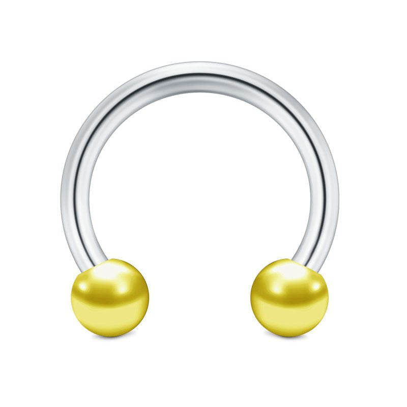 Horseshoe Pearl 16G Septum Ring Helix Earring Piercing