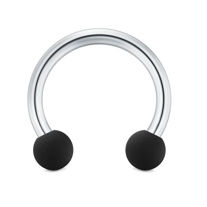 Rubber Ball 16G Septum Ring Horseshoe Nose Helix Cartilage Earring Piercing