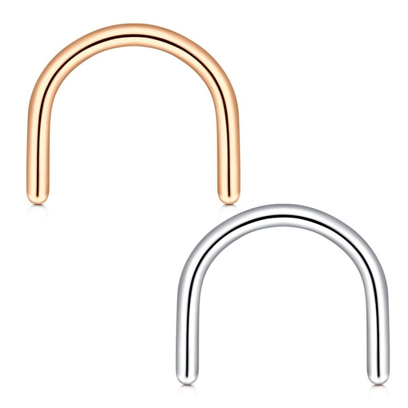 U Shaped Septum Ring 16G 8MM Septum Jewelry Nose PIercing for Women