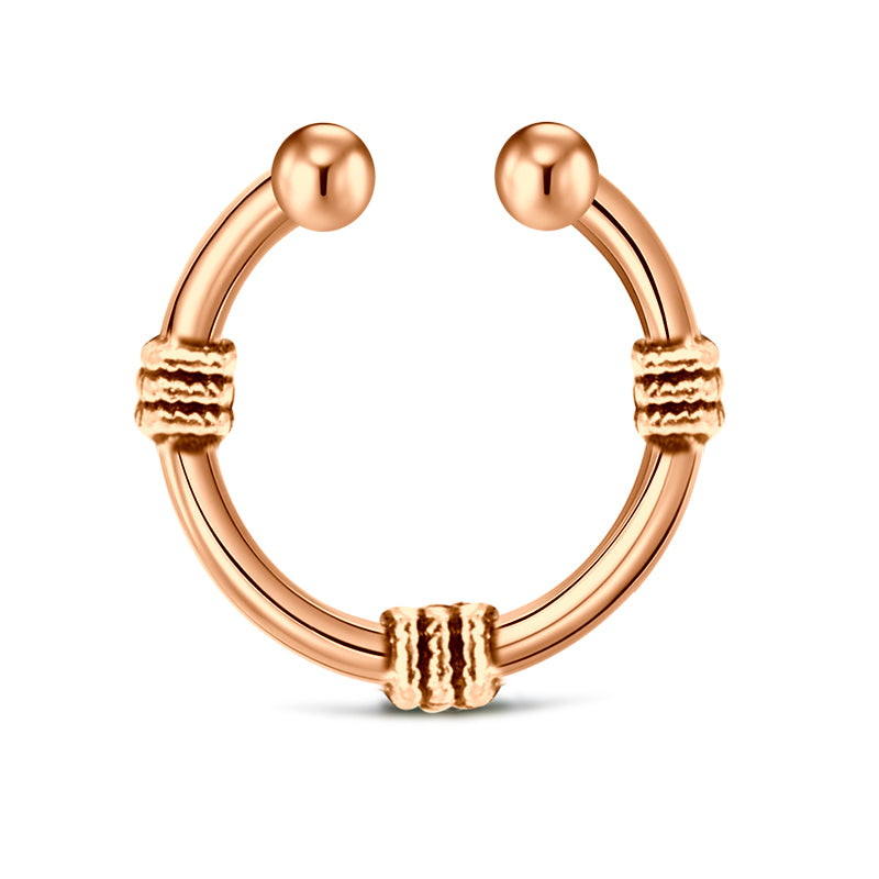 Three Dummy Springs Fake Nose Ring Hoop