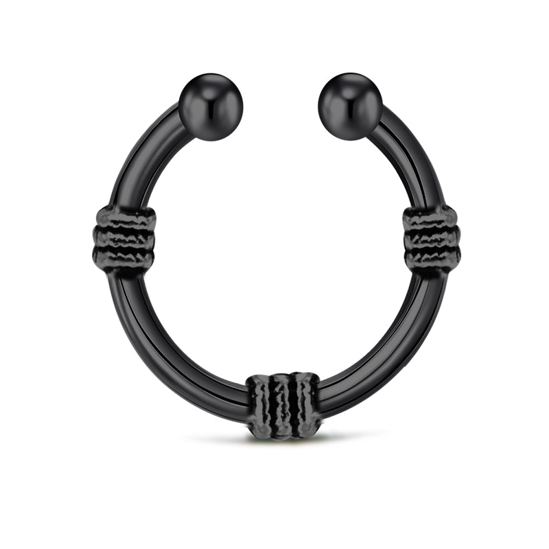 Three Dummy Springs Fake Nose Ring Hoop
