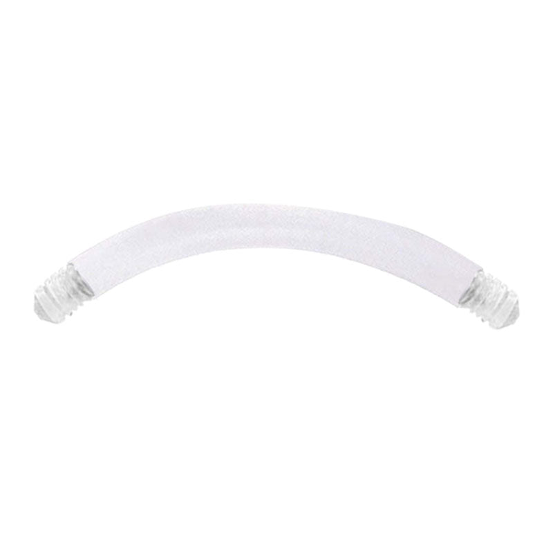 16G Curved Barbell Bioflex Acrylic 8mm