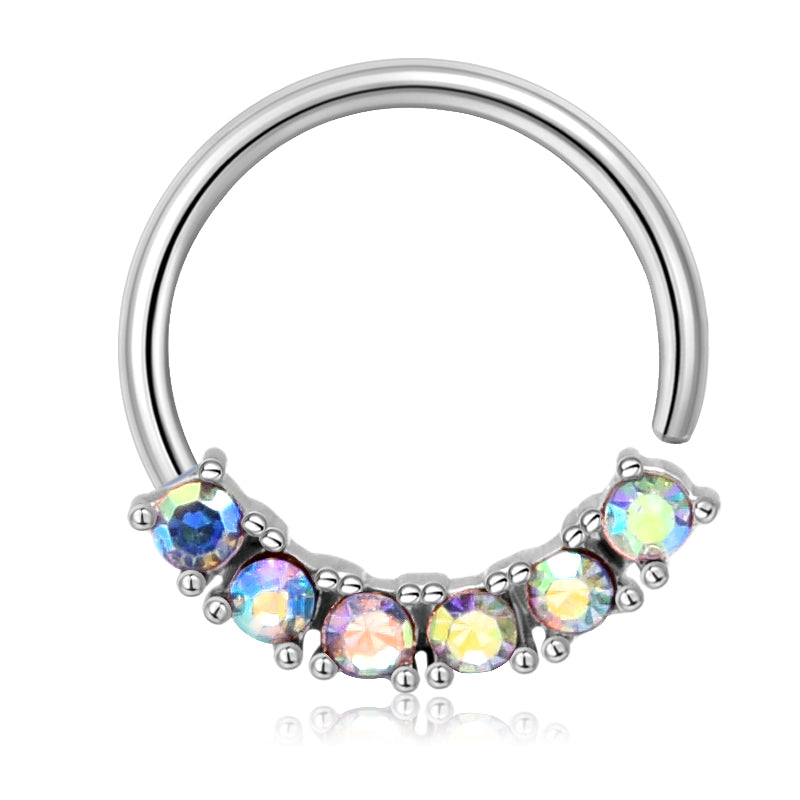 Diamond Hoop Nose Ring