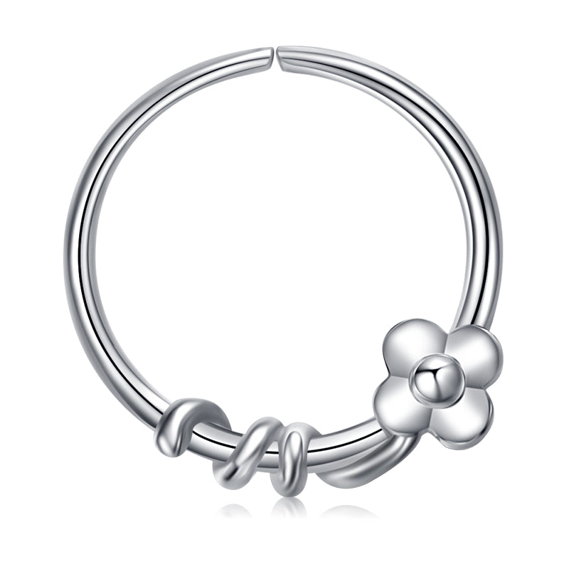 Rose Nose Rings Hoop