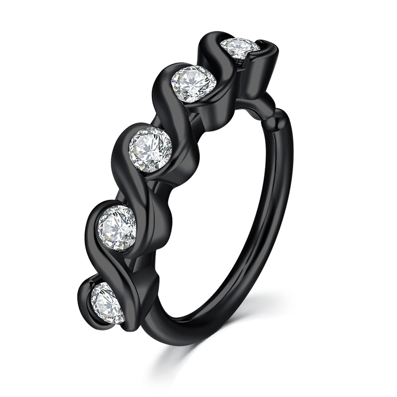 Diamond Nose Hoop Rings for Women