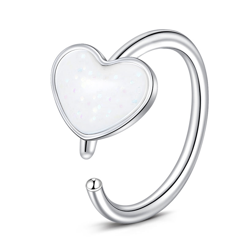 Heart Nose Rings Hoop