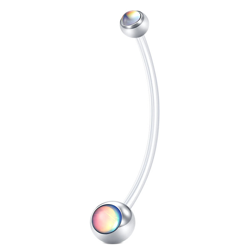 Light Purple Cat eyes pregnancy Belly button Rings 25MM