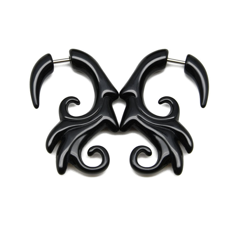 Spiral Acrylic Fake Ear plugs Tunnels