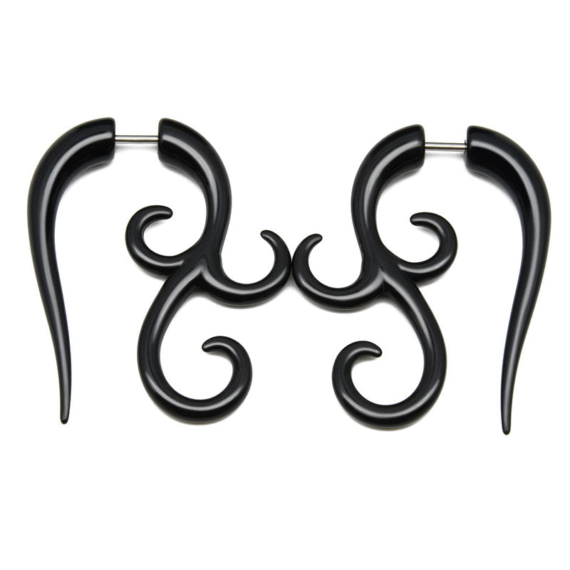 Spiral Acrylic Fake Ear plugs Tunnels