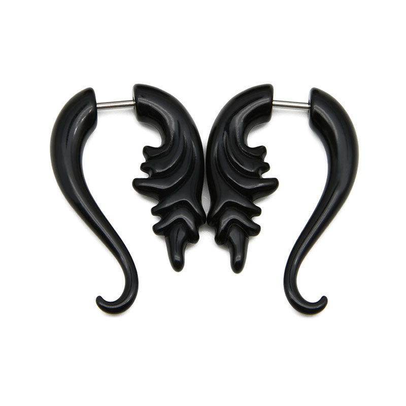 Spiral Acrylic Fake Ear plugs Tunnels