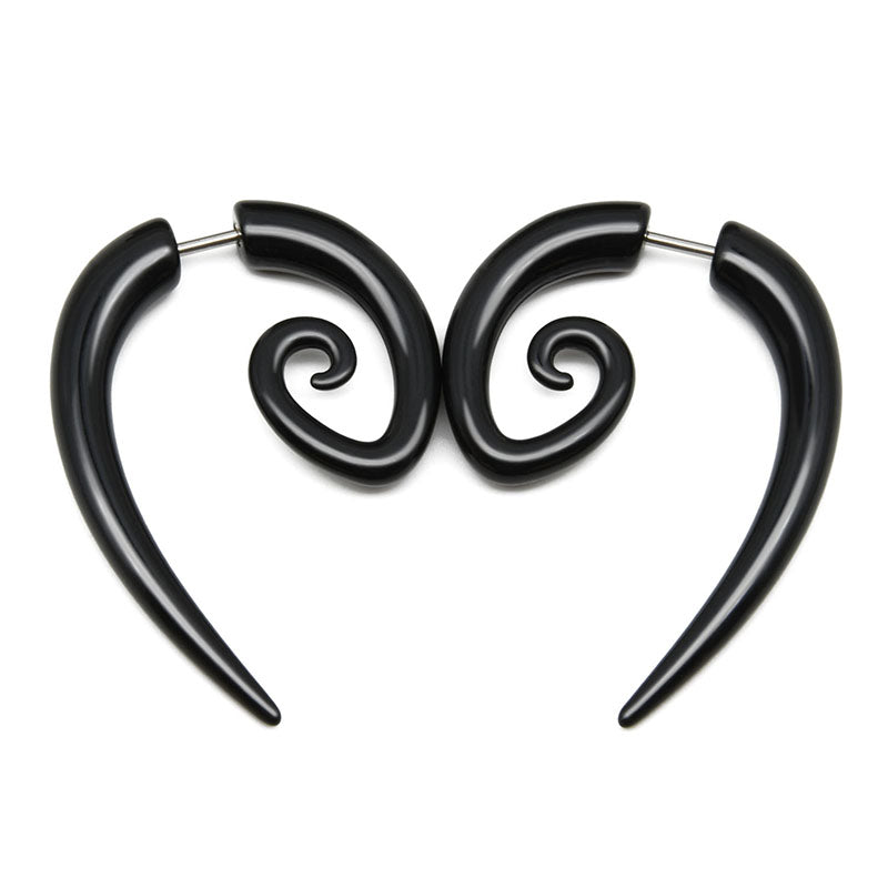 Spiral Acrylic Fake Ear plugs Tunnels