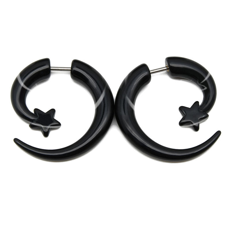 Spiral Acrylic Fake Ear plugs Tunnels