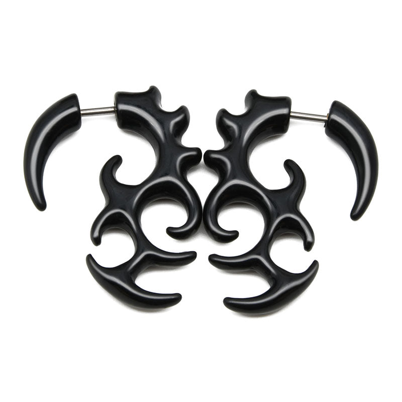 Spiral Acrylic Fake Ear plugs Tunnels