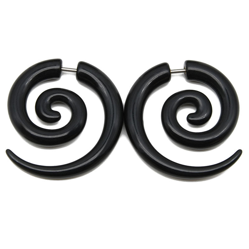 Spiral Acrylic Fake Ear plugs Tunnels